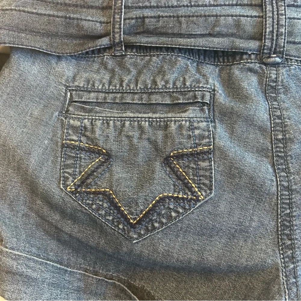 DKNY  Belted Denim Blue Romper, Size 28 - Picture 12 of 15